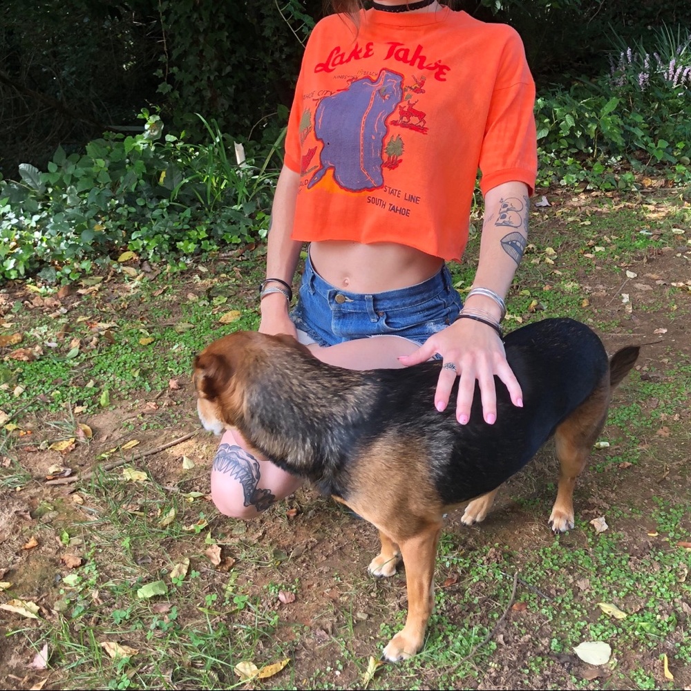 Vintage Lake Tahoe Crop Top